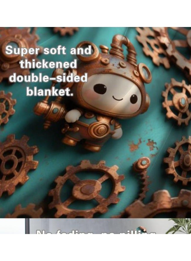 عام بطانية رقيقة من الفانيلا (حرارة ومريحة، ومناسبة للنوم واستخدام اللعبة والغبار والرمل) 150 سم * 200 سم - 126 - Image 5