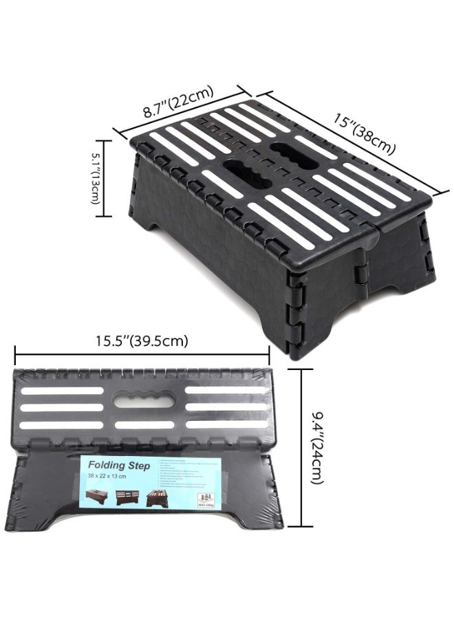 Sturdy Folding Step Stool Portable 5” Collapsible Half Step for Seniors Older Adults up to 300 lbs Entering Camper Van SUVs and RV for Elderly People Getting up High Bed or Stairs - Image 4