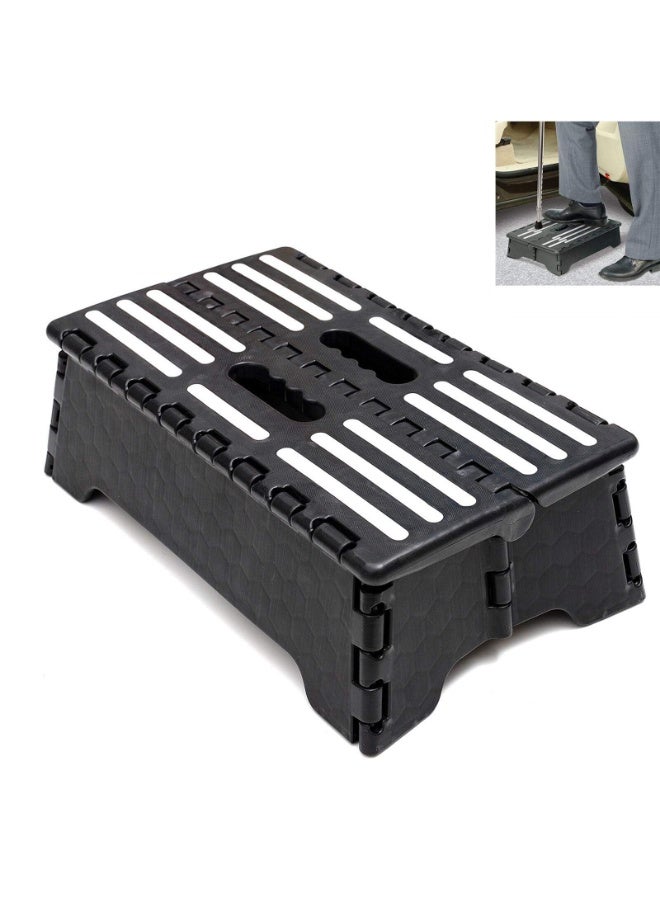 Sturdy Folding Step Stool Portable 5” Collapsible Half Step for Seniors Older Adults up to 300 lbs Entering Camper Van SUVs and RV for Elderly People Getting up High Bed or Stairs - Image 1