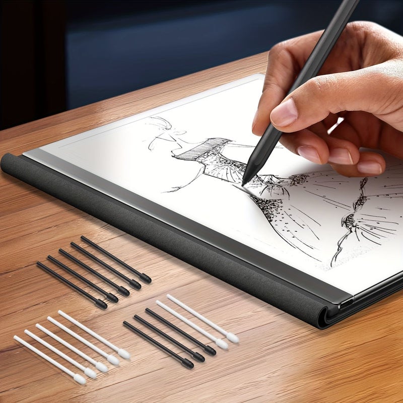 أقلام بديلة لسامسونج S Pen بيضاء اللون، مجموعة من 5 قطع مع ملقط - Image 1