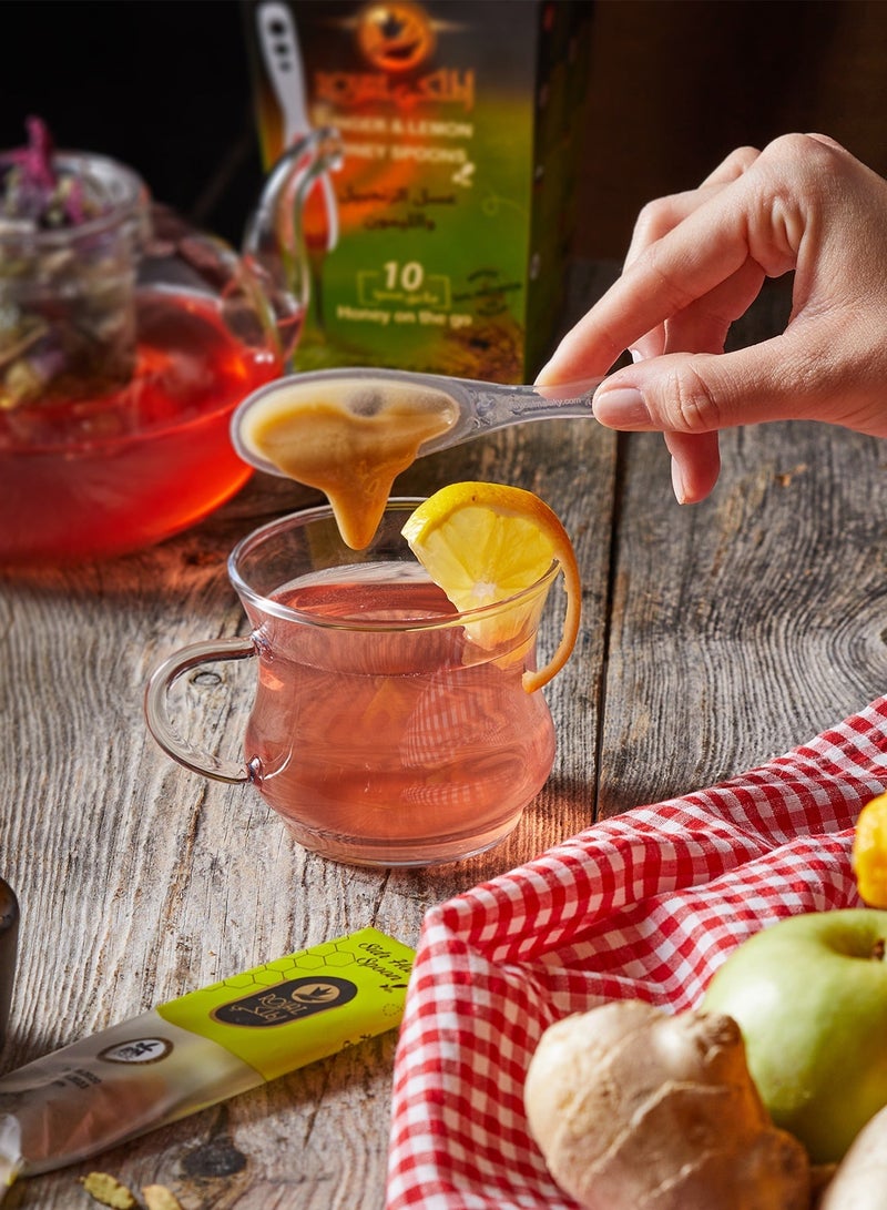 Al Malaky Royal Natural Pure Ginger And Lemon Honey 20 Spoon - Image 4