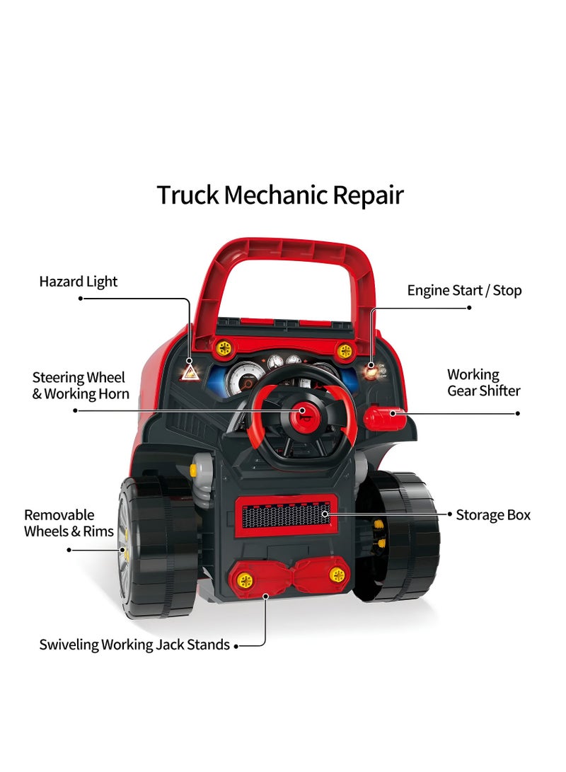 XIONG CHENG Kids Truck Service Repairing 61 pcs Motor Master with Remote Key and Light and Sound  - Image 3