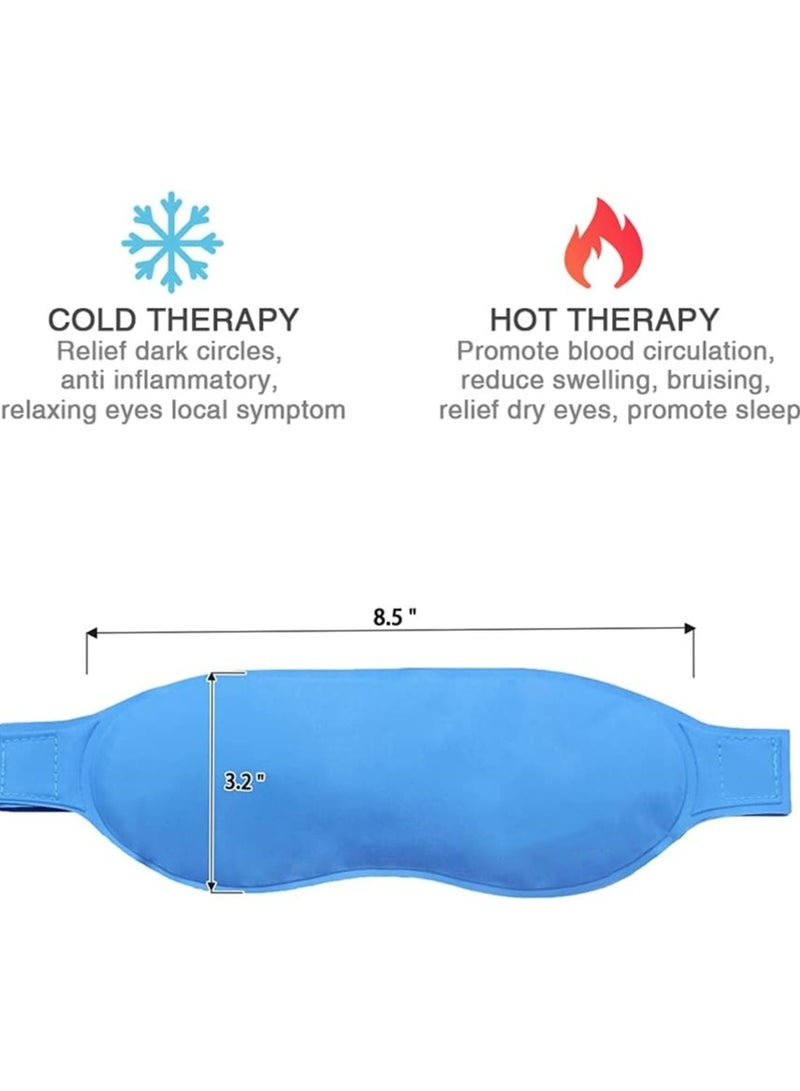 Ru syanl Gel Eye Mask Reusable Ice Pack Cooling Eye Mask Hot Cold Compress for Puffy Dry Eyes Migraine Headache Relief Alleviate Swollen Eyes Dark Circles Fatigue Fever Sinus Tension  - Image 2