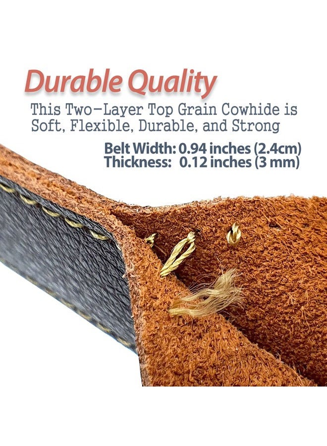 PortableAnd Genuine Leather, Outdoor Picnic Blanket Carry Strap for Camping, Festivals, Picnics, Motorcycle Bedroll Straps (Natural Brown) - Image 3