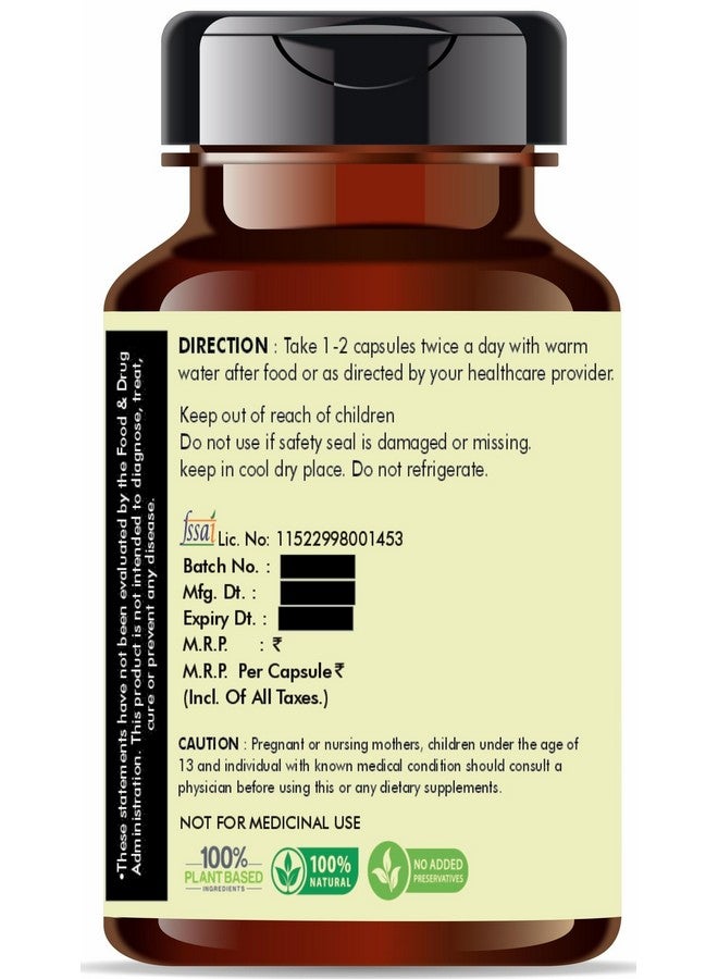 AYURVEDASHREE Gokhru Extract 500mg - 60 Vegetarian Capsules|Tribulus Terrestris| All Natural | 100% Vegan | Gluten-Free | GMP Certified - Image 2