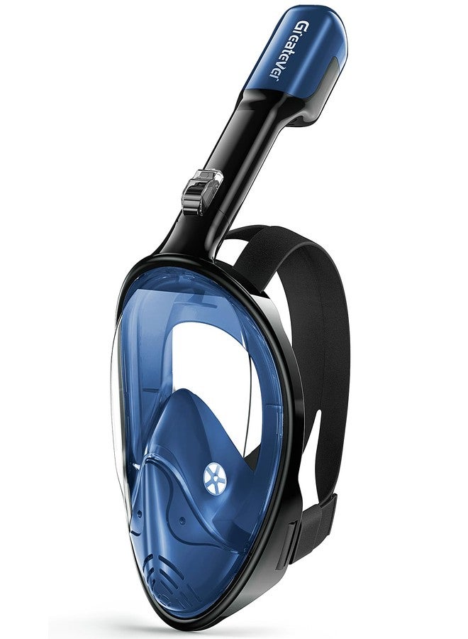 Greatever Full Face Snorkel Mask, Snorkeling Gear for Adults with Latest Dry Top Breathing System and Detachable Camera Mount, Snorkel Mask Adult, Snorkels Anti-Fog & Anti-Leak(Cerulean Blue, L/XL) - Image 1