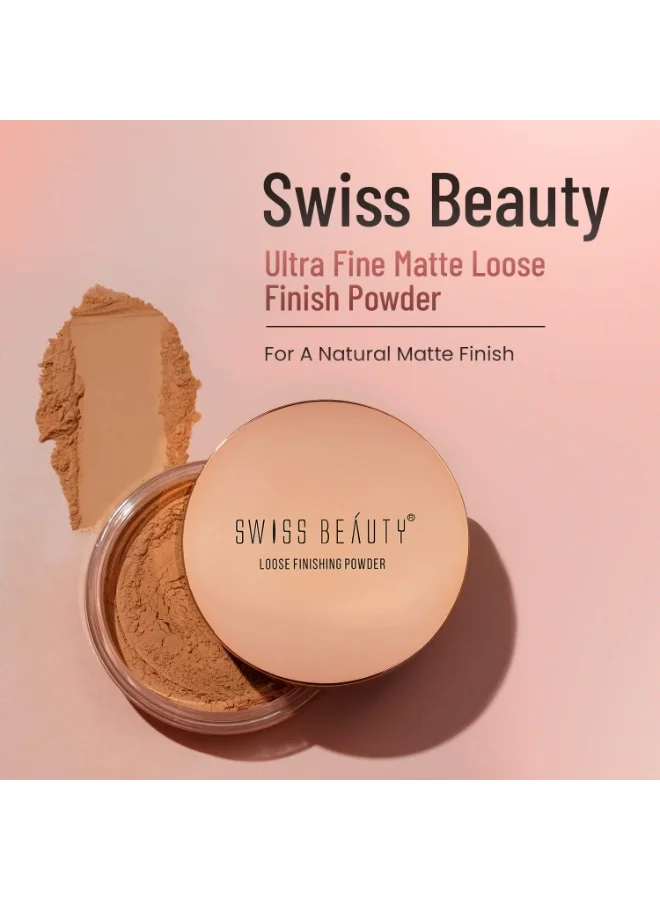 سويس بيوتي Swiss Beauty Ultra Fine Loose Finish Powder, Face Makeup, Shade-01 Natural, 8gm