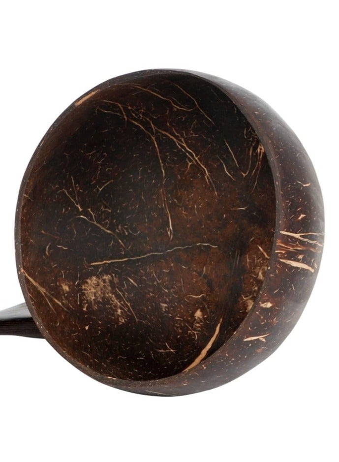 الواحة-TH مجموعة واحدة مع ملعقة وعاء جوز الهند الطبيعي المصنوع يدويًا لتناول الطعام والتقديم بطريقة صديقة للبيئة - Image 4