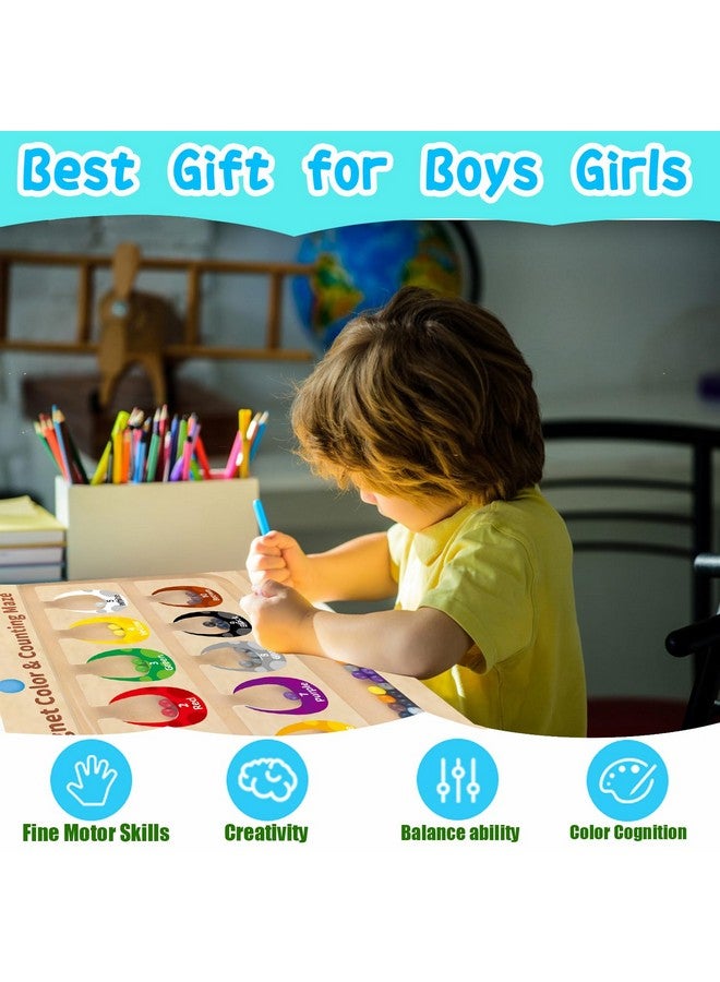 HONGID Dinosaur Toys,Magnetic Color And Number Maze, Montessori Toys For 2 3 4 5 Year Old,Learning Educational Sensory Toys For Toddlers And Kids Boys Girls,Christmas Stocking Stuffers For Kids - Image 2