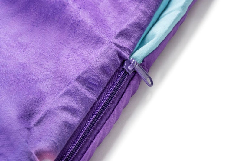 Jay Franco Kids Slumber Bag and Pillow - 54 x 27 Inch Comfy Indoor Sleeping Bag for School and Sleepovers  2 Piece Set  Purple - Frozen - Image 5