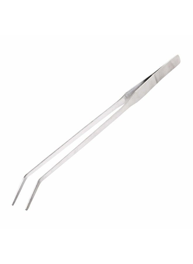 COMFECTO FYBREX Stainless Steel Tweezers Curved Tips, All Purpose Forceps Tongs for Planting Aquarium Crafting Cooking, 10 Inch - Image 1