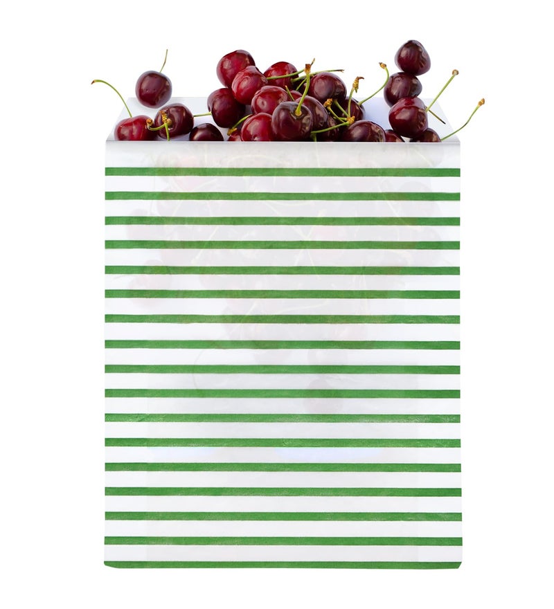 Lunchskins Recyclable & Sealable XL Sandwich Bags â€“ 50 Count | Stripe Design | Eco-Friendly Food Storage Bags Made from Grease-Resistant Glassine Paper with Self-Adhesive Closure - Image 2