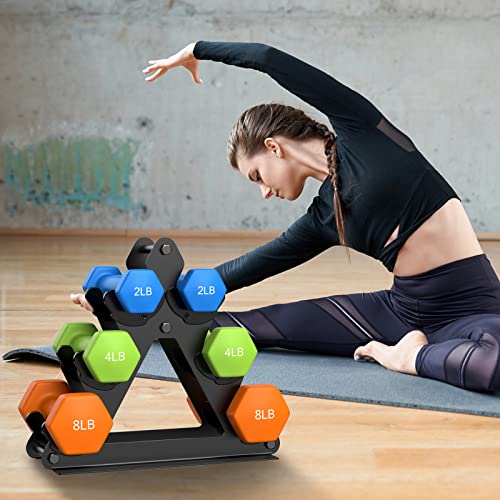 Nrevichng 3 Tier Weight Rack for Dumbbells - Compact Weight Holder Small Dumbbell Rack Stand Only Works for Dumbbells 1-15 LBS, Metal Weights Organizer Designed for Child Women Home Gym Exercise - Image 2