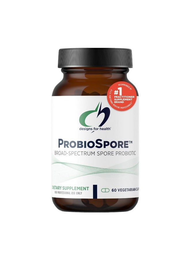 designs for health - Designs for Health ProbioSpore - Powerful Spore Based Probiotic, Soil-Based Probiotics Supplement - Shelf Stable Gut + Immune Support, Non-GMO + Dairy Free (60 Capsules) - Image 1