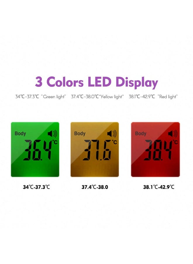 جهاز قياس الحرارة من الجبهة وجهاز قياس الأكسجين ونبض القلب – قياس غير مباشر للحرارة ونسبة الأكسجين/النبض للاستخدام المنزلي والرياضة والسفر - Image 5