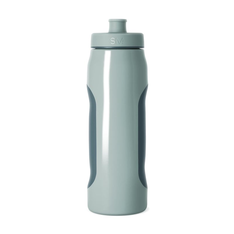 Simple Modern Rally Squeeze Plastic Water Bottle | 30oz Locking Leakproof Cup for Gym, Sports, Electrolytes, Travel | Sea Glass Sage Mix - Image 1