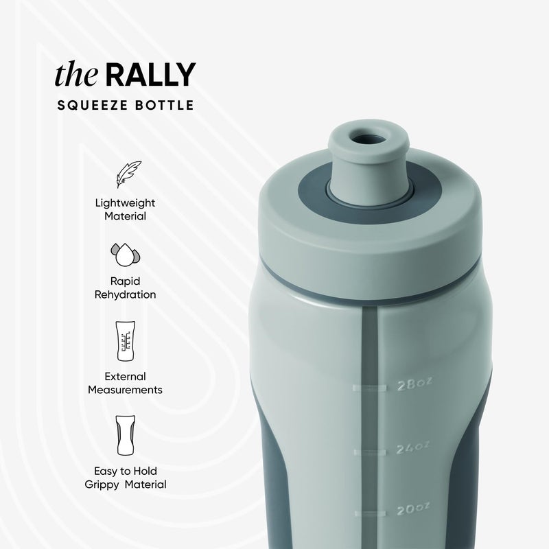 Simple Modern Rally Squeeze Plastic Water Bottle | 30oz Locking Leakproof Cup for Gym, Sports, Electrolytes, Travel | Sea Glass Sage Mix - Image 2