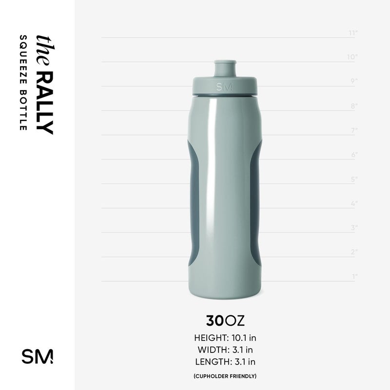 Simple Modern Rally Squeeze Plastic Water Bottle | 30oz Locking Leakproof Cup for Gym, Sports, Electrolytes, Travel | Sea Glass Sage Mix - Image 4