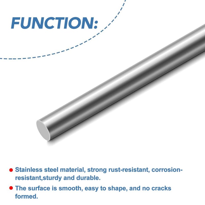 316L Stainless Steel Solid Shaft Round Rod Lathe Bar Stock Diameter 5mm 50cm 4 Pcs - Image 5