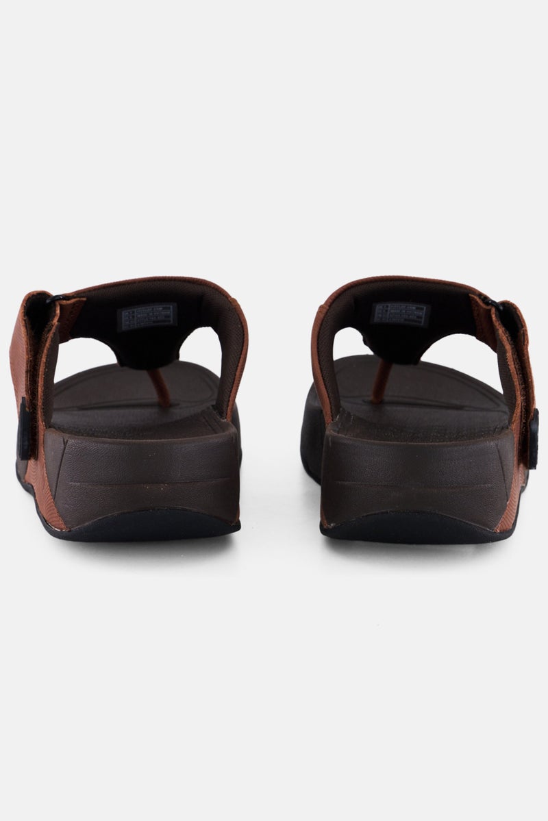 FitFlop Men Trakk II Embossed-Leather Slip On Sandal, Cappuccino - Image 2