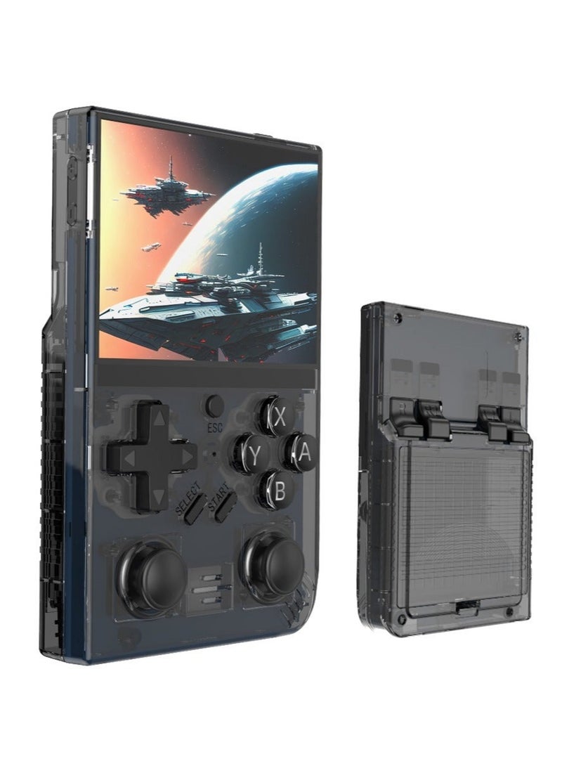 RS35 plus Handheld Game Console – 3.5" IPS Screen Linux EmuELEC System Retro Game Player with 20000+ Classic Games 64G TF Card (Black)  - Image 1