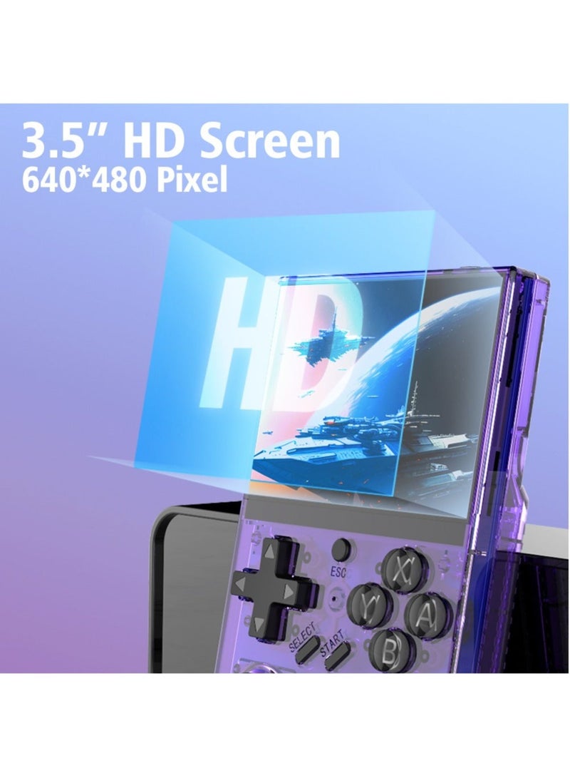 RS35 plus Handheld Game Console – 3.5" IPS Screen Linux EmuELEC System Retro Game Player with 20000+ Classic Games 64G TF Card (Black)  - Image 4