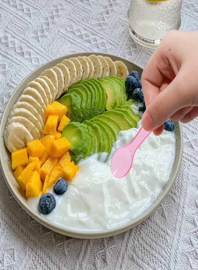 Lilaly 30 pcs Mini Spoons Dessert Spoons Tiny Spoon Mini Spoon, Small Plastic Spoons, suitable for Dessert and Ice Cream(30pcs-3") - Image 4