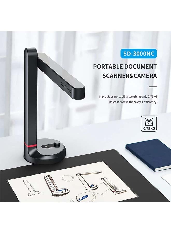 High-Speed Document Camera, Smart Document Scanner with OCR Function A4 Camera Scanner
