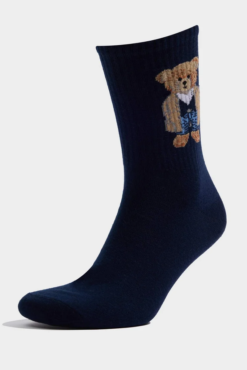 ديفاكتو Man Teddy Bear 5 Piece Cotton Long Socks
