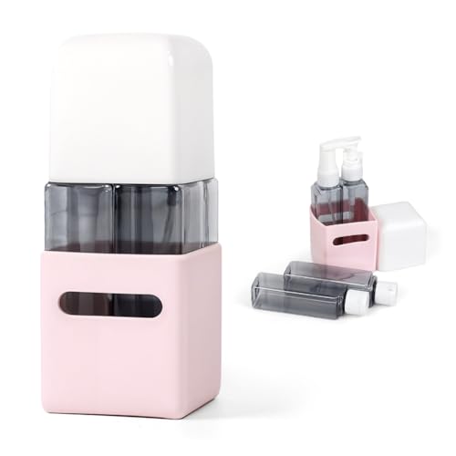 MAYCREATE® Polyethylene Travel Bottles For Toiletries Spray Bottle&Lotion Bottle Kit Portable Travel Toiletry Bottles Leak-Proof Refillable Small Bottles For Travel For Shampoo Liquid (Pink Set),60 Ml - Image 1