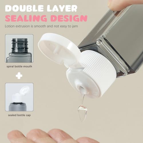 MAYCREATE® Polyethylene Travel Bottles For Toiletries Spray Bottle&Lotion Bottle Kit Portable Travel Toiletry Bottles Leak-Proof Refillable Small Bottles For Travel For Shampoo Liquid (Pink Set),60 Ml - Image 5