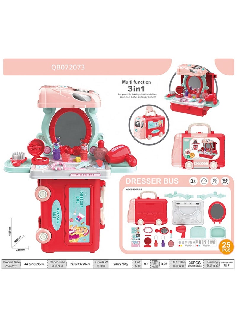 3 in 1 Multifunction Dresser Bus 25-Pieces - Image 2