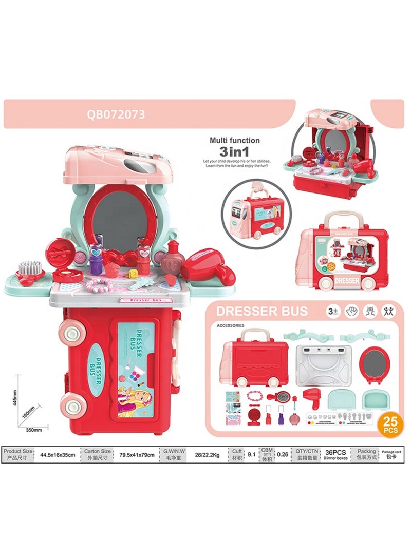 3 in 1 Multifunction Dresser Bus 25-Pieces - Image 1