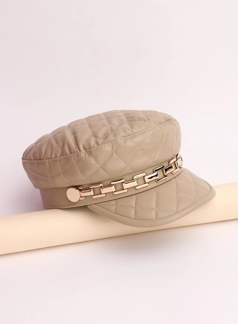 Haute Sauce Quilted Breton Cap - Sand Beige