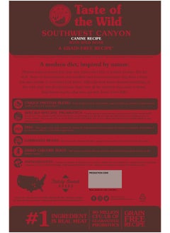 Taste of the Wild Taste of the Wild Southwest Canyon Canine Recipe with Wild Boar 2kg  - Image 2