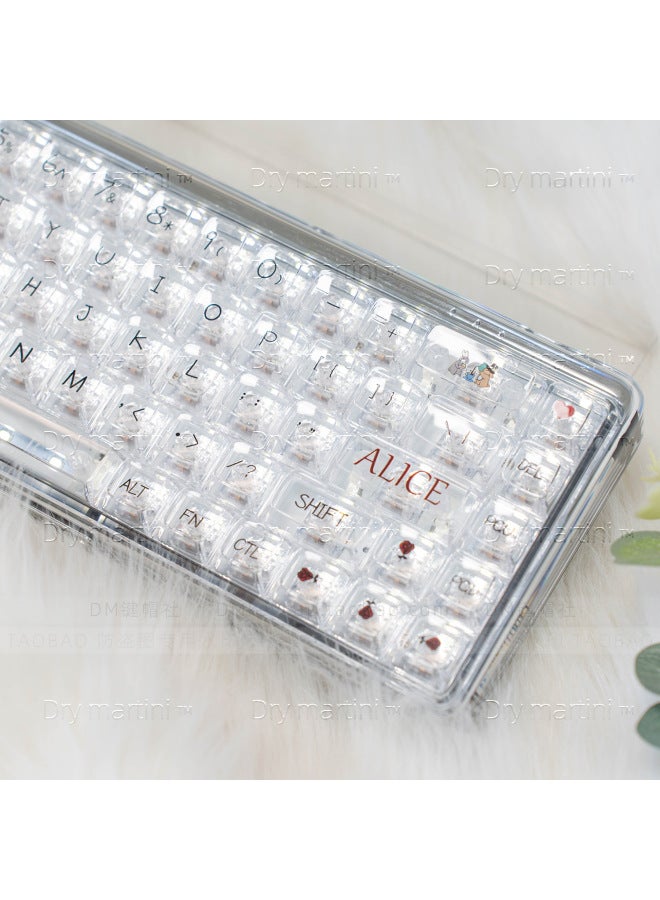 Fully Transparent Keycap Handmade Transparent Glacier Cap Cbsa Height Three-dimensional Engraved Ice Cube Pc Material 688498 Personality