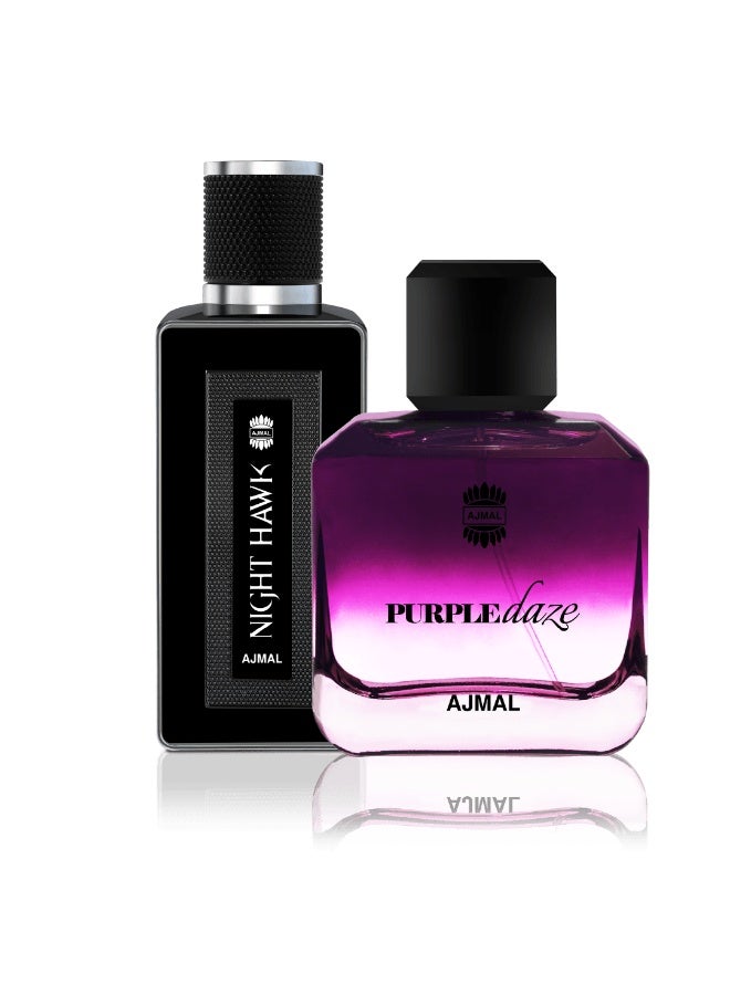 Night Hawk & Purple Daze Signature For Unisex Scents Bundle Long Lasting Perfume Gift Set