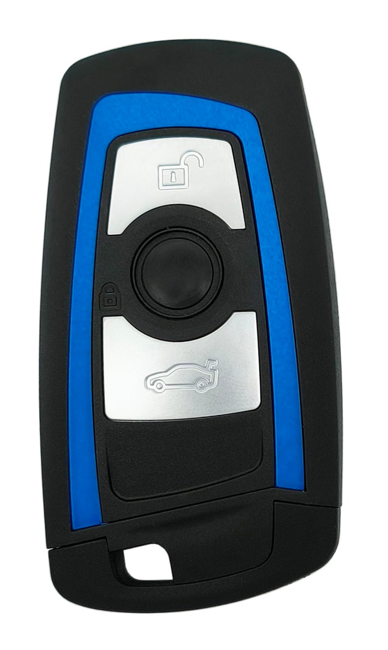 Keyless Entry Replacement Key Fob Shell Cover fit for BMW 1 2 3 4 5 6 7 Series X1 X3 M2 F Series 235ix 320 E90 E92 E93 X5 F10 F20 F30 F40 Key Fob Blue 3 Buttons