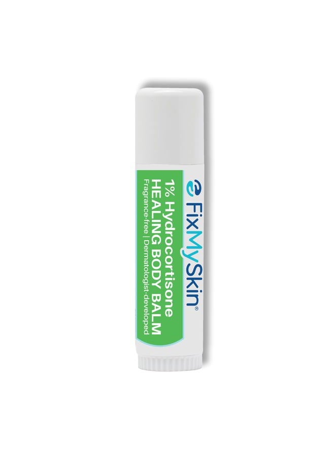 FixMySkin 1% Hydrocortisone Healing Body Balm – Fast Itch Relief, Dry Skin & Eczema Treatment, Heals Cracked Skin, Travel-Friendly Moisturizing Balm for Psoriasis, Dermatitis & Rashes, 0.5 oz - Image 1