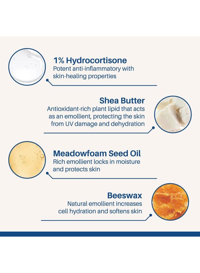 FixMySkin 1% Hydrocortisone Healing Body Balm – Fast Itch Relief, Dry Skin & Eczema Treatment, Heals Cracked Skin, Travel-Friendly Moisturizing Balm for Psoriasis, Dermatitis & Rashes, 0.5 oz - Image 2