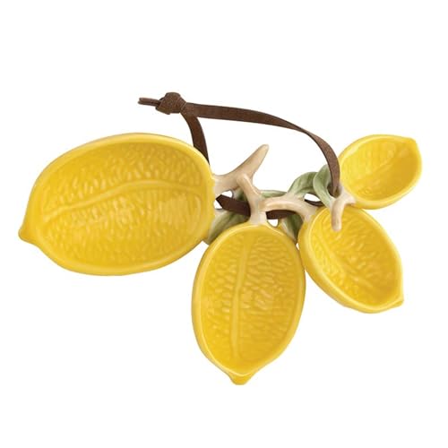 47th & Main Measuring Spoons - Ceramic Lemon Shaped Teaspoons Kitchen Essentials Gift Set, 4-Piece, Yellow - Image 2
