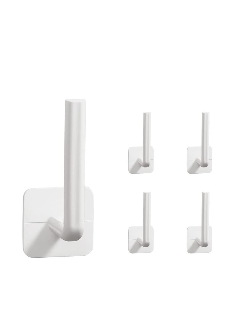 SYOSI Paper Towel Holder Hook, Wall Hanging Kitchen Plastic Wrap Shelving, Perforation-Free Cutting Board and Cutting Board Shelf, Pot Lid Organizing and Storage Bracket, Paper Roll Hanging Rack 4PCS  - Image 1