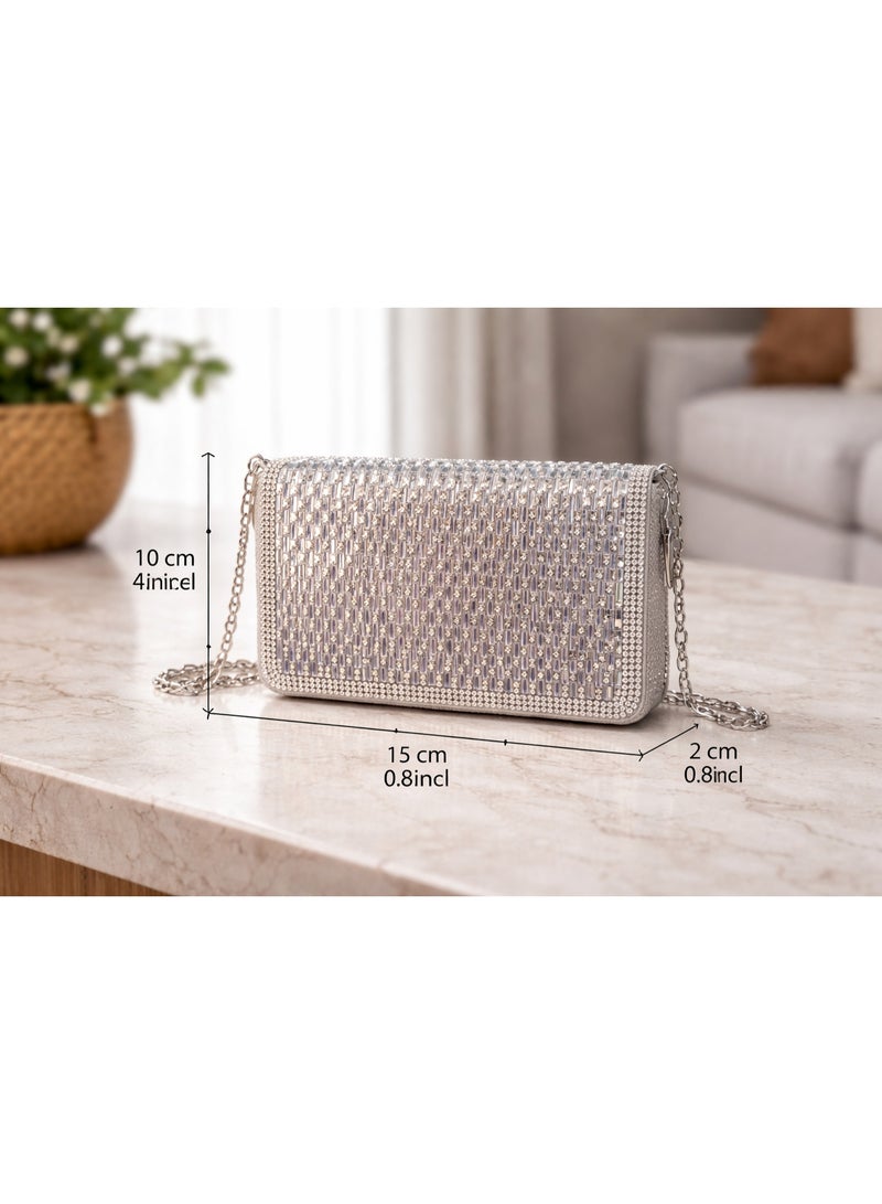 Women’s Small Clutch Wallet with Zipper – Elegant Hand & Shoulder Evening Bag for Special Occasions - Image 3