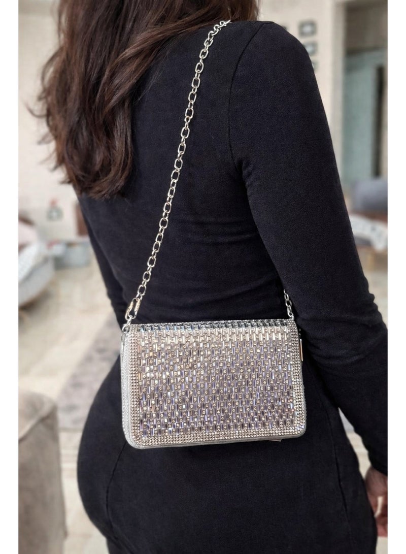 Women’s Small Clutch Wallet with Zipper – Elegant Hand & Shoulder Evening Bag for Special Occasions - Image 4