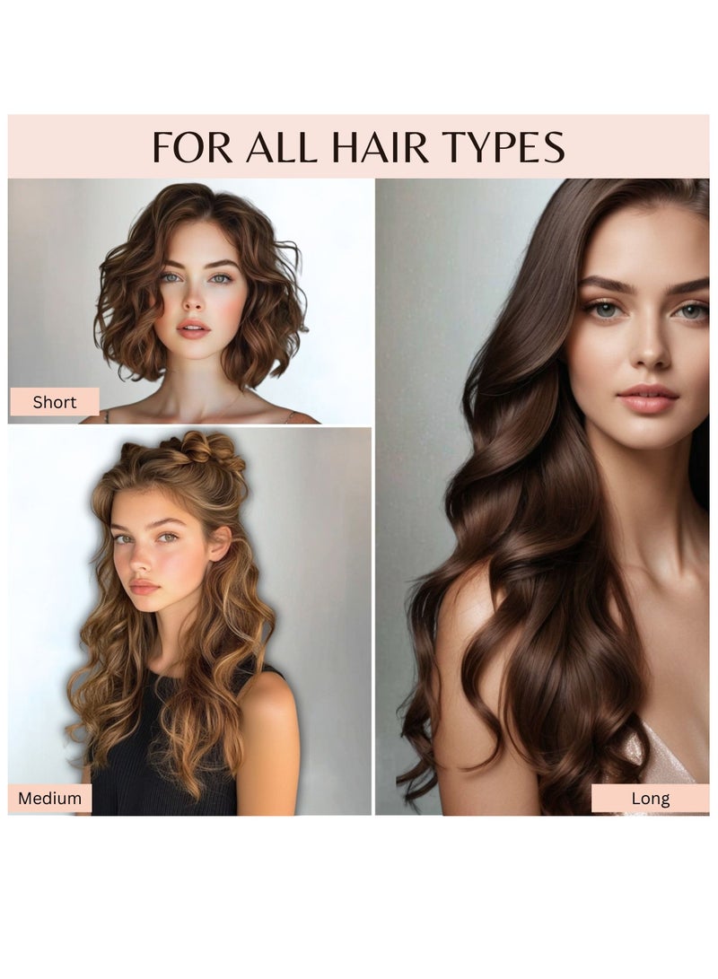 إيلور طقم إيلور للتمويج بدون حرارة – رولات شعر من الساتان لتمويج الشعر بدون حرارة | بكرات ليلية للنوم | طوق تمويج للشعر القصير والطويل | لفافة شعر (جلام) - Image 4