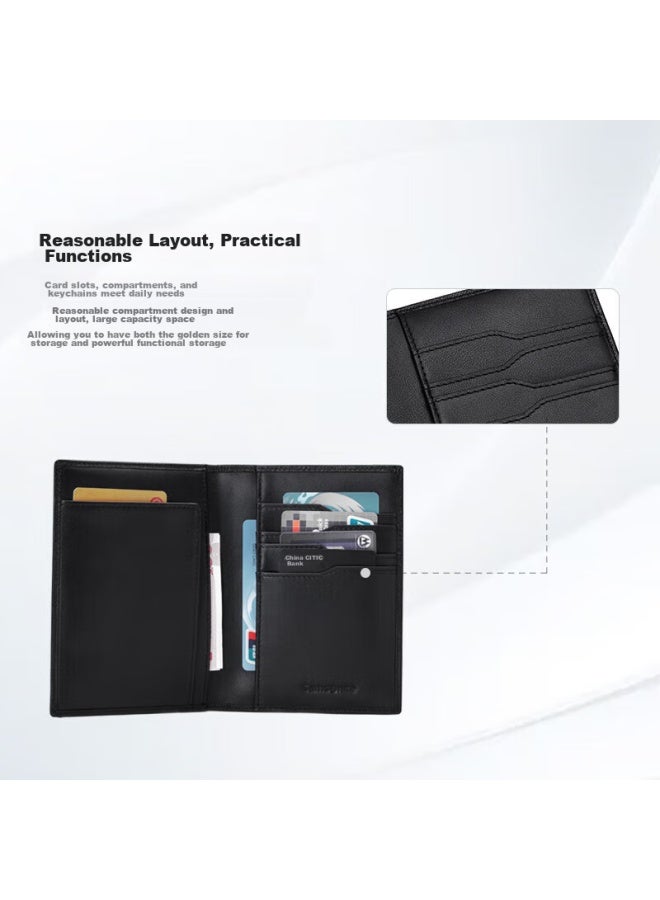 Samsonite Samsonite Men's Business Card Holder, Stylish Multifunctional Leather Passport Holder Gift Box, Men's Gift Tk8*09003  - Image 2
