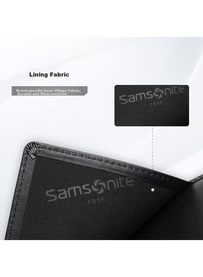 Samsonite Samsonite Men's Business Card Holder, Stylish Multifunctional Leather Passport Holder Gift Box, Men's Gift Tk8*09003  - Image 5