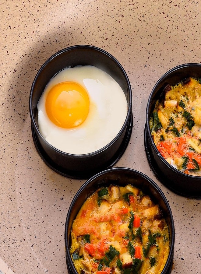 DATANYA مجموعة داتانيا من 8 حلقات كرامبيت غير لاصقة، حلقات مافن إنجليزي 4 بوصة - حلقات تارت مزدوجة اللف من الفولاذ المقاوم للصدأ، قوالب حلقات معجنات معدنية دائرية مطورة للخبز - Image 4