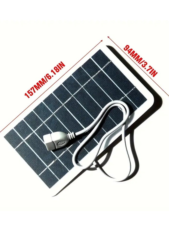 Generic Portable Solar Panel Charger 5V 2W – USB Solar Plate with Safe Charging Stabilizer for Power Bank & Mobile – Outdoor Camping & Emergency Use  - Image 4