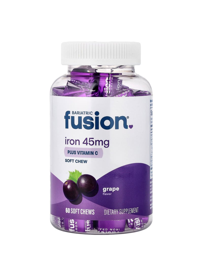 Iron Plus Vitamin C Soft Chew, Grape, 60 Soft Chews